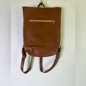 Portland Leather Brown Laptop Backpack